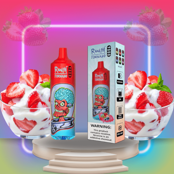 Randm Tornado Strawberry cream 2% Nicotine (9000 Puffs)