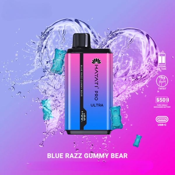 Hayati Pro Ultra Blue Razz Gummy Bear 15000 Puffs