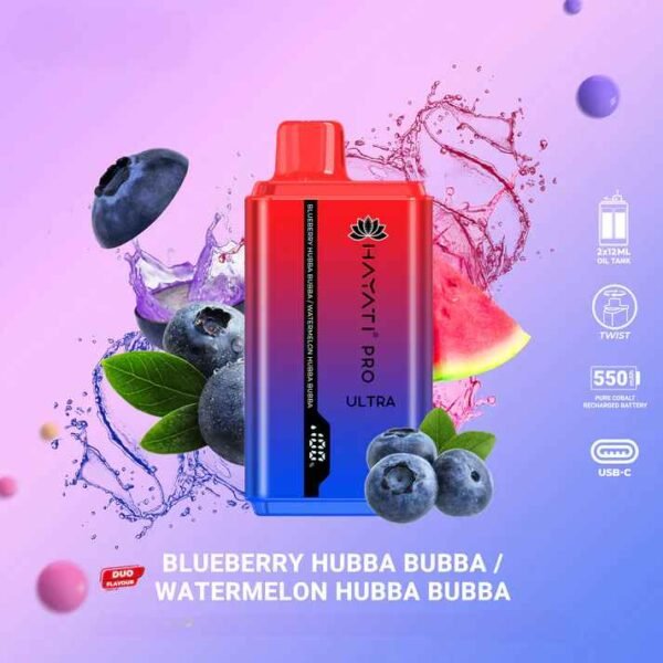Hayati Pro Ultra Blueberry Hubba Bubba / Watermelon Hubba Bubba 15000 Puffs