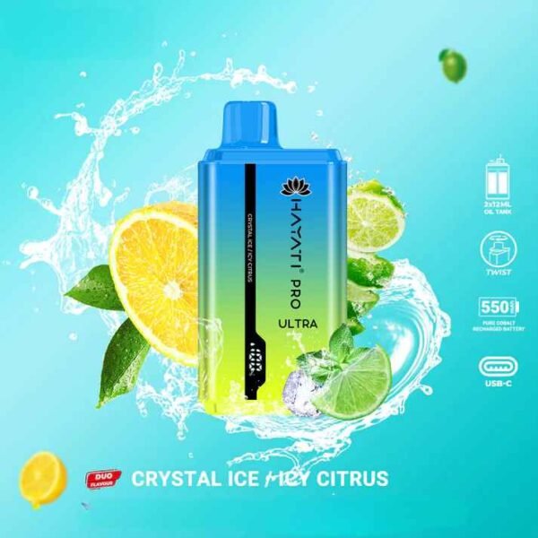 Hayati Pro Ultra Crystal Ice / Icy Citrus 15000 Puffs