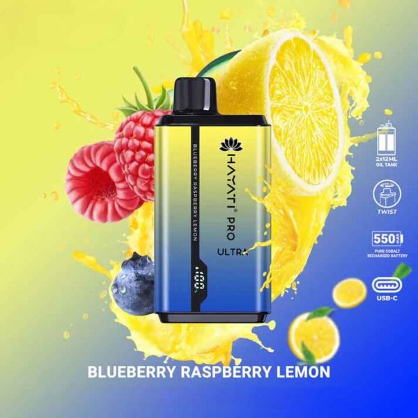 Hayati Pro Ultra Blueberry Raspberry Lemon 15000 Puffs
